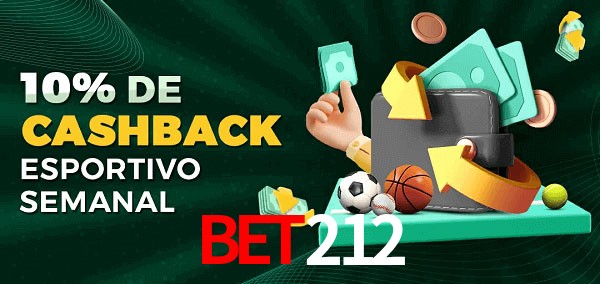 10% de bônus de cashback na Bet212